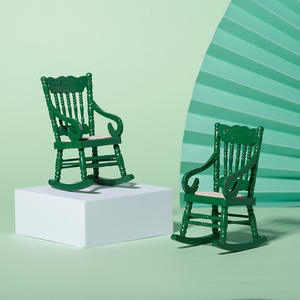 1:12 Scale <b>Wooden</b> DIY Toy Miniature <b>Rocking</b> <b>Chair</b> Model for Dollhouse Accessories for Ornaments in Life Scene - Product Image 5