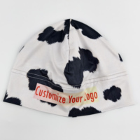 Chapeau de sport en cuir de vache personnalisé avec impression de crâne, bonnet personnalisé avec doublure en satin imprimé, chapeau de randonnée, de cyclisme, de streetwear, bonnet de crâne