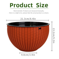 Grandes jardinières suspendues traditionnelles à double pot, auto-arrosantes, avec trou de drainage, pour intérieur et extérieur, en plastique, pour la maison et le jardin