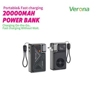 Chargeur mural magnétique sans fil intégré avec prise secteur, technologie GaN 22,5W, 20000mAh, charge rapide USB, support et affichage LED - Product Image 1