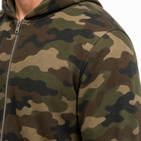 XUCHANG Fabricant OEM de sweats à capuche pour hommes, personnalisables avec logo, de haute qualité, style streetwear, en molleton 100% coton, avec imprimé camouflage graphique, grammage lourd