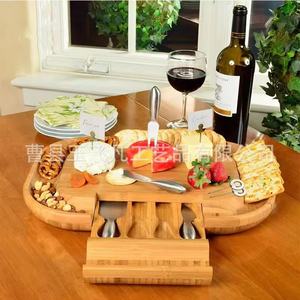 Juego de Tabla de Quesos de Bambú Yu Feifan con Cajón para Cubiertos para Uso Doméstico y en Restaurantes - Product Image 3