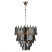 Lustre moderne en verre de style Art déco