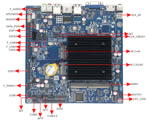 Carte mère LVDS & EDP Port ITX- J4125 Quad Core, carte mère principale DDR4 4 Go 8 Go RAM SATA3.0 & M.2 POE, alimentation, carte mère J4125 - Product Image 5