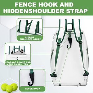 Borse da <span class=keywords><strong>Tennis</strong></span> sportive professionali e zaini con <span class=keywords><strong>racchetta</strong></span>-borse da <span class=keywords><strong>Tennis</strong></span> resistenti e zaini per racchette da Pickleball di grande capacità - Product Image 3