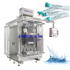 Automatic vertical mouth gargle packing machine multilane liquid stick pack mouthwash packaging machine