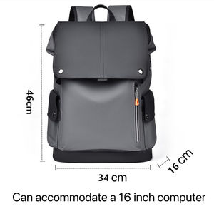 Zaino per Laptop da <span class=keywords><strong>Uomo</strong></span> Trendy <span class=keywords><strong>di</strong></span> Grande Capacità IStapromo, in PU con Cerniera Impermeabile, Porta USB, Funzionale Unisex per Sport e Scuola - Product Image 2