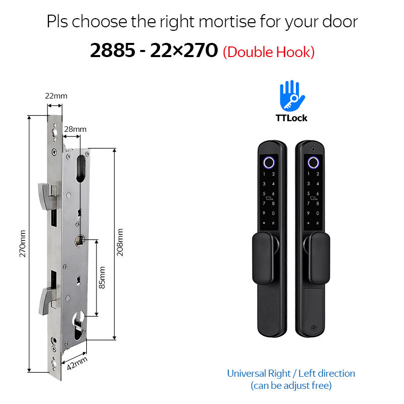 Black 2885-22*270 double hook