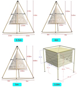Nuovo Design Tenda Tipi in Bambù per Glamping all'Aperto, Matrimoni, Feste ed Eventi di Campeggio - Product Image 4