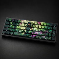 Claviers personnalisés DIY LOL FAE DRAGON ASHE, 68 touches, touches en PBT avec sublimation de colorant, impression latérale, profil Cherry, ensemble de claviers mécaniques