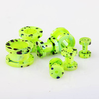 YICAI 32 pièces/ensemble Spot acrylique oreille jauge escargots et Plug Kits d'étirement chair Tunnel Expansion 3-12mm corps Piercing bijoux