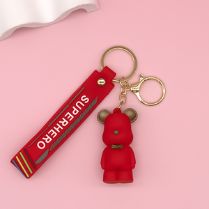 2025 Mới Thiết Kế Phim Hoạt Hình 3D Dễ Thương PVC Động Vật Móc Khóa Bán Buôn Tùy Chỉnh Sang Trọng Giải Trí Loạt Gấu Móc Khóa Trong Số Lượng Lớn - Product Image 2