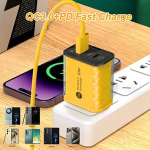 Cargador PD transparente de doble puerto de 20W para Xiaomi OPPO para <span class=keywords><strong>Apple</strong></span> <span class=keywords><strong>carga</strong></span> rápida Tpye-C cabezal de <span class=keywords><strong>carga</strong></span> QC3.0 eléctrico para móvil - Product Image 6