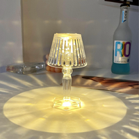 Veilleuse électronique LED transparente en acrylique, mini bougie d'ambiance en verre simulé avec projection pour la maison - Vente chaude