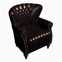 Chaise de Loisirs Vintage Classique Style Américain Bar Discothèque Cocktail Personnalisé Cuir Haut Dossier Fauteuil Cigare Narguilé