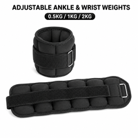 Poids de cheville et de poignet réglables en néoprène de haute qualité pour entraînement à domicile et course à pied (0,5 lb, 1 lb, 2 lb)
