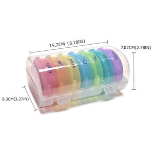 Estuches Semanales para Guardar Pastillas, Organizador de Medicamentos para 7 Días, 2 Veces al Día, Contenedor de Pastillas de Viaje de Gran Capacidad - Product Image 1