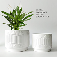 Kustom vas Stoneware Nordic finishing mengkilap baru murah dalam ruangan luar ruangan taman sukulen dekoratif Pot bunga rumah Dekorasi Pot