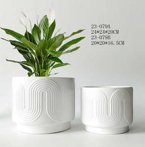 Vaso in gres nordico personalizzato <span class=keywords><strong>con</strong></span> finitura smaltata nuovo a buon mercato giardino esterno decorativo per interni e succulenta per casa vaso di fiori decorazione - Product Image 4