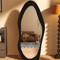 Grand miroir en verre à décor ondulé pleine longueur pour mur seul miroir de sol pour salle de bain chambre décor à la maison salon fête
