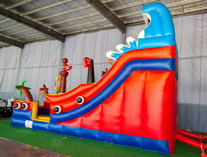 Bơm hơi khổng lồ ngoài trời thương mại tàu cướp biển nhảy Bouncer bắt mắt quảng cáo bơm hơi lâu đài trượt - Product Image 4