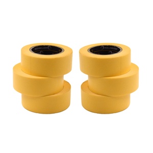 Rollingdog 80860 Taped Decorating Walls Painting Ceiling Surface <strong>Low</strong> <strong>Tack</strong> Protection 24mm X 18m(6PC) Painters Masking <strong>Tape</strong> - Product Image 4