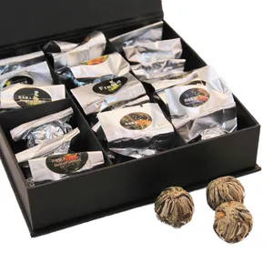 盛开的茶球花手工茶欧盟标准支持OEM包茉莉花球苋菜花绿茶
