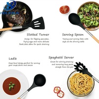 Cuillère à spaghetti en silicone résistant à la chaleur, sans BPA, avec manche en bois et caoutchouc, design soigné et couleur personnalisée