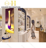 Étagère de présentation de luxe pour parfums et cosmétiques, décoration de boutique, présentoir pour magasin de cosmétiques