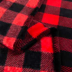 Luxurious Red &amp; Black Plaid Fleece <strong>Throw</strong> Blanket <strong>for</strong> <strong>Couch</strong> Soft &amp; Warm Buffalo Check Decor Gift <strong>for</strong> Women &amp; Men - Product Image 5