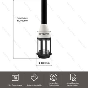 CRUISE Modern 565mm <span class=keywords><strong>Bioetanol</strong></span> suspendido/<span class=keywords><strong>Chimenea</strong></span> de leña Sin humo Hoteles colgantes montados en el <span class=keywords><strong>techo</strong></span> respetuosos con el medio ambiente - Product Image 4