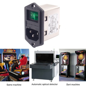 Mini-versione di alimentazione modulo di ingresso IEC 320 C14 EMI Filtro rocker Switch Fuse Holder 4.8 - Product Image 6
