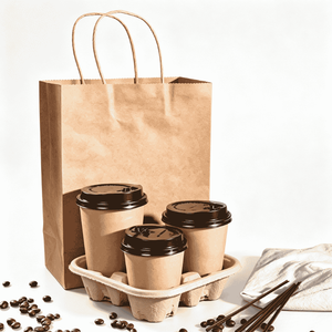 Vasos de Papel Kraft Ecológicos de <span class=keywords><strong>Pared</strong></span> Simple con Logotipo Personalizado Impreso, Vasos de Papel Ecológicos para Bebidas de Café, Té y Otras Bebidas - Product Image 2