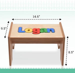 <span class=keywords><strong>Tabouret</strong></span> d'apprentissage pour tout-petits personnalisé, durable, multi-usages, avec puzzle de nom, best-seller - Product Image 5