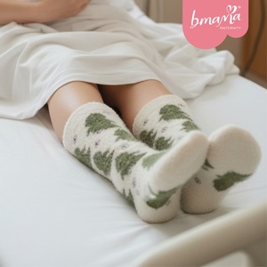 Chaussettes Bmama CuddleStep Cow Crew, chaussettes douces, épaisses et confortables pour la maison - Product Image 2