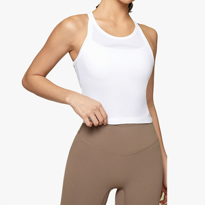 Débardeur de sport décontracté sans couture pour femme, dos nageur, respirant, en maille, sans manches, pour la gym et le yoga - Product Image 5