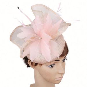 Sombrero de Mujer de Cuatro Capas de Alta Gama, Estilo Europeo Americano, Tocado de Plumas para Novia, Sombrero de Gasa para Iglesia - Product Image 5