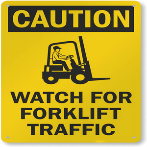 Panneau de signalisation de sécurité personnalisé en aluminium pour chariot élévateur, avertissement de circulation, 10 x 14 pouces - Product Image 2