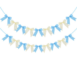 FangZHI Ribbon Bow Banner Polyester Handmade Decorative Swallowtail Bows For Birthday Party Indoor Decoration - Product Image 4