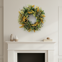Décoration de mariage pour la maison, fournitures de fleurs artificielles pour la porte, couronne de printemps en gros