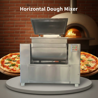 Mesin Pengolah Makanan Pengaduk Adonan Pizza Roti Kue dari Baja Anti Karat 304 Tebal Baru, Kapasitas 200KG, untuk Tepung Jagung dan Air