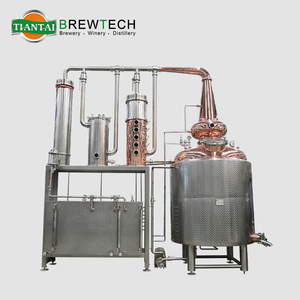 Équipement de distillerie industriel automatique personnalisé à vapeur avec alambic en cuivre pour la production de <span class=keywords><strong>gin</strong></span>, whisky, rhum, brandy et spiritueux - Product Image 1
