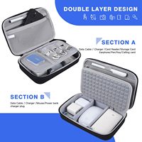 Étui de transport rigide personnalisé avec logo pour accessoires électroniques : adaptateur secteur, chargeur, câble, batterie externe