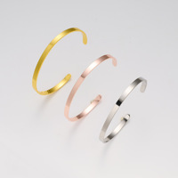 Bracelets en acier inoxydable vierges à ouverture longue personnalisable pour la vente en gros, idéaux pour le port quotidien