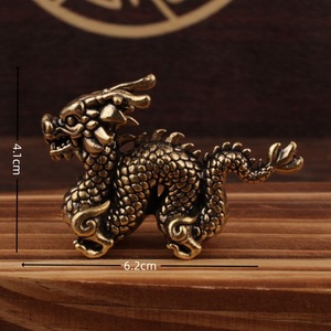 Adorno de Dragón del Zodiaco en Latón, Dragón Auspicioso Retro Creativo, Decoración para Hogar, Oficina, Mascota del Té, Objeto Decorativo de Mesa - Product Image 4
