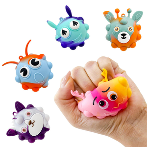 Giocattolo Antistress in Silicone con Occhi Saltellanti, Palla Antistress per Bambini da 5 a 7 Anni e Adulti, Marca QF, Modello QF8 - Product Image 1