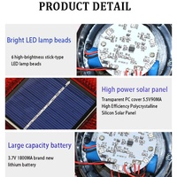 Balise clignotante rouge magnétique rechargeable sans fil à économie d'énergie, lumière d'avertissement solaire pour barricade de chantier