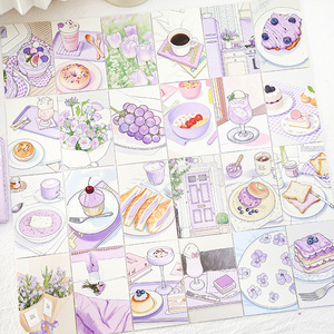 28 cartes postales par paquet, série Cream Market, décorations de journal illustrées de style coréen, souvenirs et messages pour <span class=keywords><strong>étudiant</strong></span>s - Product Image 3