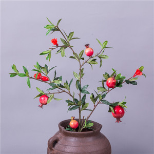 Personalizzazione del nuovo design artificiale <span class=keywords><strong>albero</strong></span> da frutto rosso melograno decorazione per la casa di nozze - Product Image 1