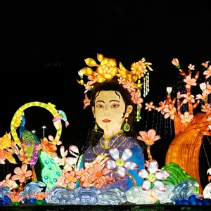 Amazing Design Outdoor Waterproof Chinese Goddess Lanterns Festival Set Price For Chinese New Year